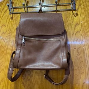 Brown travel backpack
